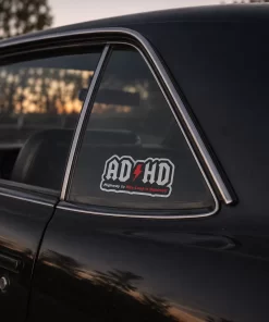 “ADHD – Highway to Hey Look a Squirrel!” Car Sticker – 5.9 Inch Waterproof Vinyl Decal 2pcs - Image 4
