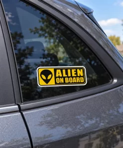 “Alien On Board” Car Sticker – 5.9 Inch Waterproof Vinyl Decal 2pcs - Image 4