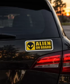 “Alien On Board” Car Sticker – 5.9 Inch Waterproof Vinyl Decal 2pcs - Image 3