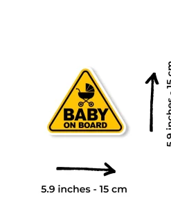 Alternative view of “Baby On Board” Car Sticker – 5.9 Inch Waterproof Vinyl Decal 2pcs