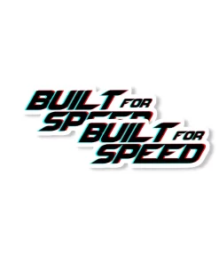 “Built for Speed” Car Sticker – 5.9 Inch Waterproof Vinyl Decal 2pcs