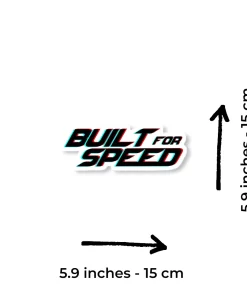 Alternative view of “Built for Speed” Car Sticker – 5.9 Inch Waterproof Vinyl Decal 2pcs