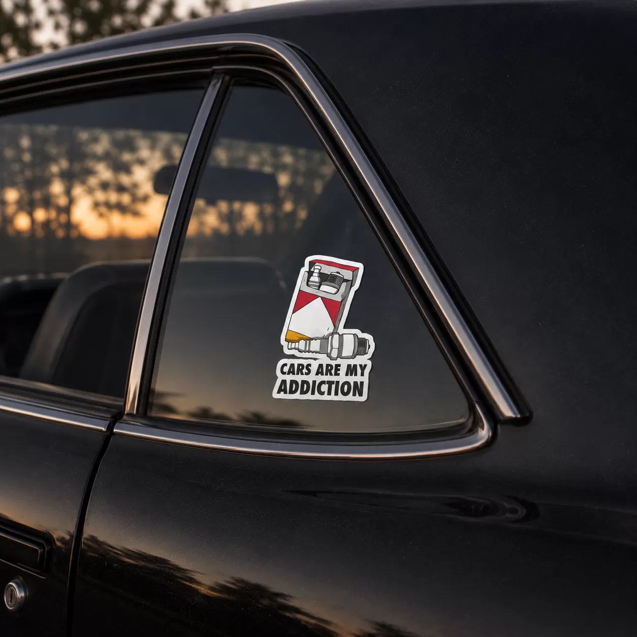 “Cars Are My Addiction” Car Sticker – 5.9 Inch Waterproof Vinyl Decal 2pcs - Image 3